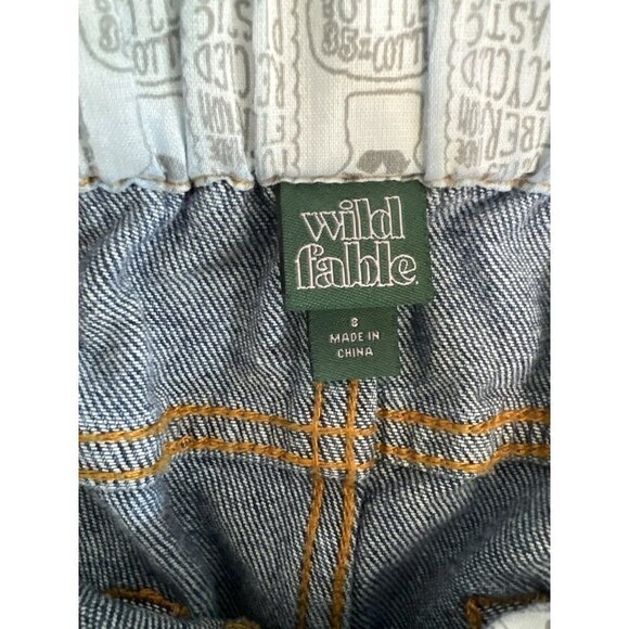 Wild Fable Sz S Paper Bag Button Front Shorts Belt Loops Medium Wash Jean Short - Picture 7 of 8